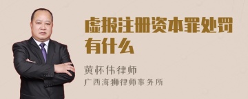 虚报注册资本罪处罚有什么