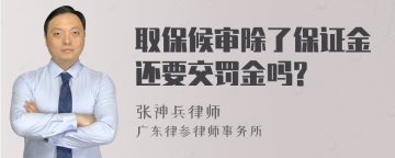 取保候审除了保证金还要交罚金吗?