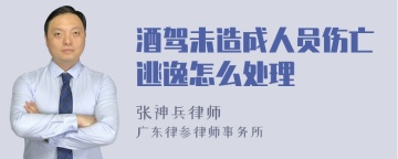 酒驾未造成人员伤亡逃逸怎么处理