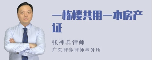 一栋楼共用一本房产证