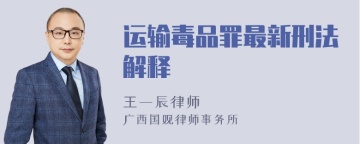 运输毒品罪最新刑法解释