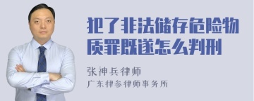 犯了非法储存危险物质罪既遂怎么判刑