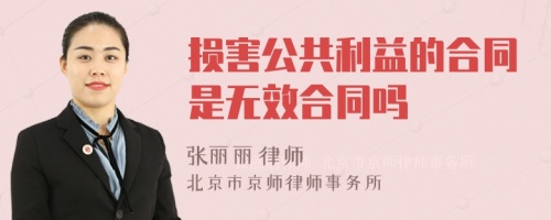 损害公共利益的合同是无效合同吗