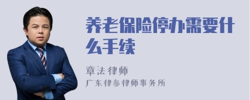 养老保险停办需要什么手续