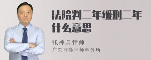 法院判二年缓刑二年什么意思