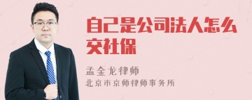 自己是公司法人怎么交社保