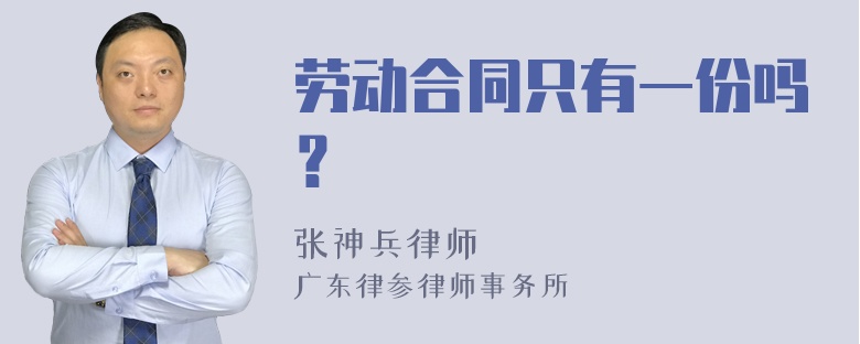 劳动合同只有一份吗？