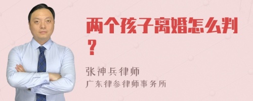 两个孩子离婚怎么判？