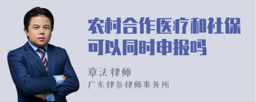 农村合作医疗和社保可以同时申报吗