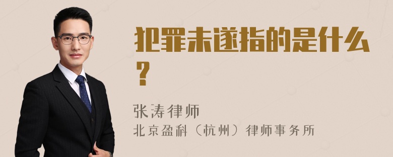 犯罪未遂指的是什么？