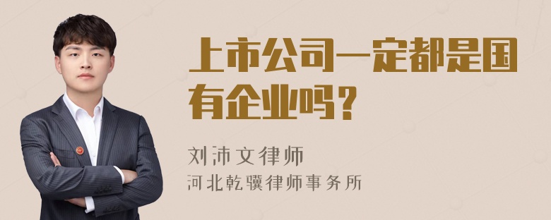 上市公司一定都是国有企业吗？