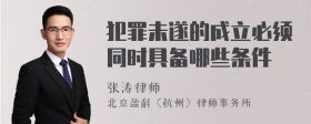 犯罪未遂的成立必须同时具备哪些条件