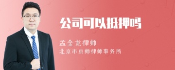 公司可以抵押吗