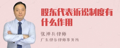 股东代表诉讼制度有什么作用