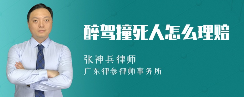 醉驾撞死人怎么理赔