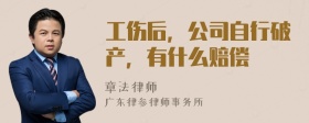 工伤后，公司自行破产，有什么赔偿