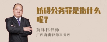 妨碍公务罪是指什么呢？