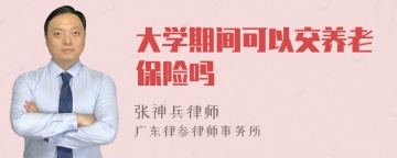 大学期间可以交养老保险吗