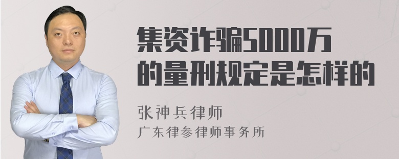 集资诈骗5000万的量刑规定是怎样的