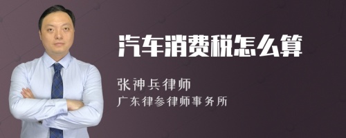 汽车消费税怎么算