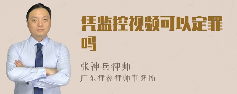 凭监控视频可以定罪吗