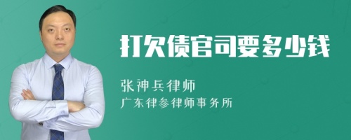 打欠债官司要多少钱