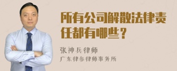 所有公司解散法律责任都有哪些？