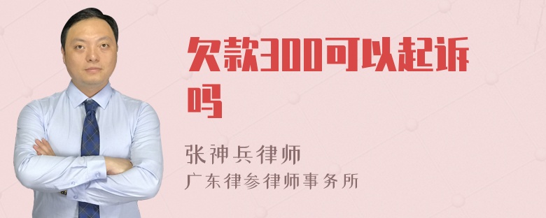 欠款300可以起诉吗