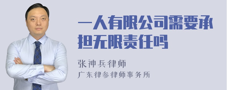 一人有限公司需要承担无限责任吗