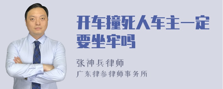 开车撞死人车主一定要坐牢吗