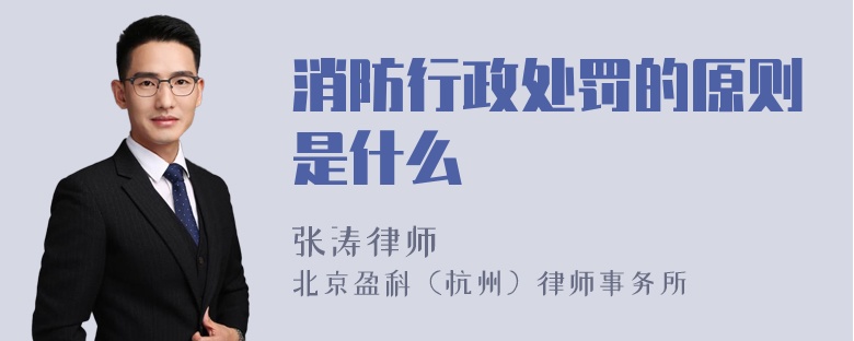 消防行政处罚的原则是什么