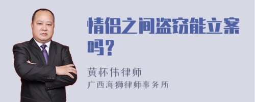 情侣之间盗窃能立案吗？