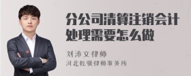 分公司清算注销会计处理需要怎么做