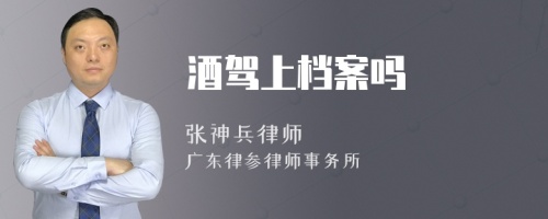 酒驾上档案吗