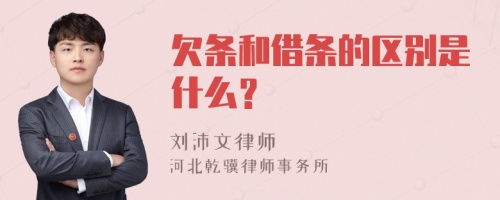 欠条和借条的区别是什么？