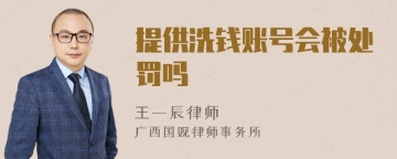 提供洗钱账号会被处罚吗