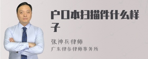 户口本扫描件什么样子