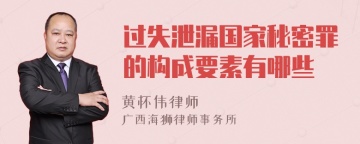 过失泄漏国家秘密罪的构成要素有哪些