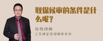 取保候审的条件是什么呢？