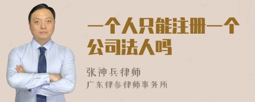 一个人只能注册一个公司法人吗