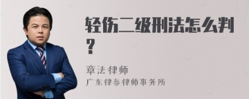 轻伤二级刑法怎么判？