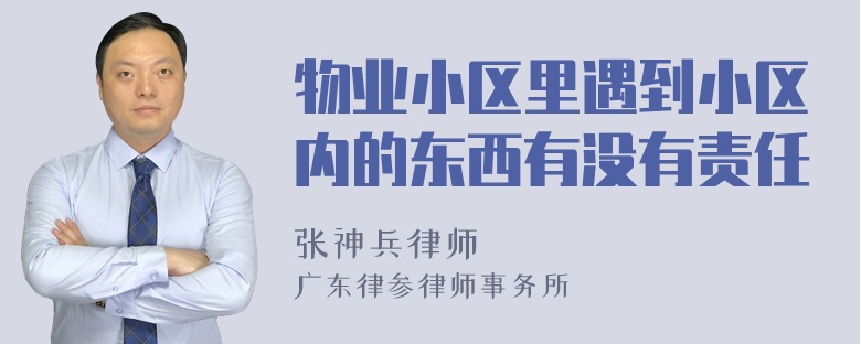 物业小区里遇到小区内的东西有没有责任