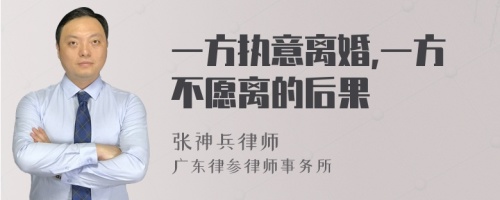 一方执意离婚,一方不愿离的后果