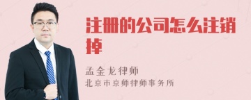 注册的公司怎么注销掉