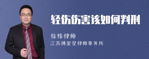 轻伤伤害该如何判刑