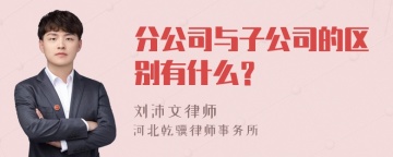 分公司与子公司的区别有什么？