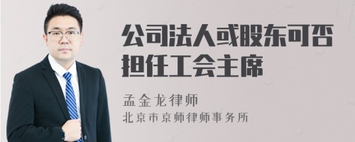 公司法人或股东可否担任工会主席