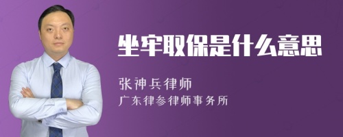 坐牢取保是什么意思