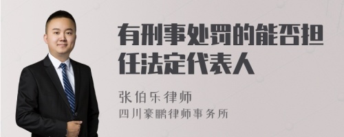 有刑事处罚的能否担任法定代表人