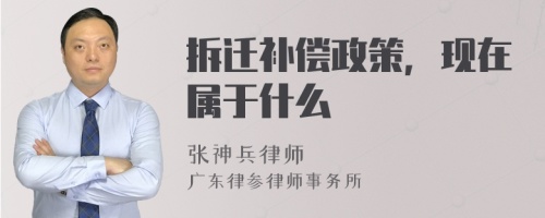 拆迁补偿政策，现在属于什么